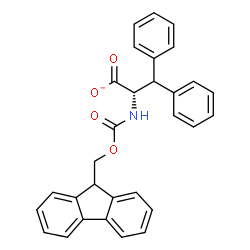 ChemSpider 2D Image | (2S)-2-{[(9H-Fluoren-9-ylmethoxy)carbonyl]amino}-3,3-diphenylpropanoate | C30H24NO4