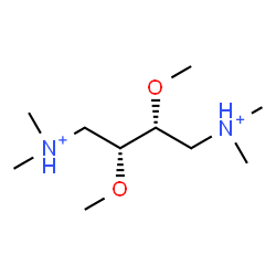 ChemSpider 2D Image | (2R,3R)-2,3-Dimethoxy-N,N,N',N'-tetramethyl-1,4-butanediaminium | C10H26N2O2