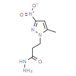ChemSpider 2D Image | 3-(5-Methyl-3-nitro-1H-pyrazol-1-yl)propanehydrazide | C7H11N5O3