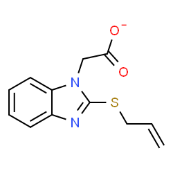 ChemSpider 2D Image | [2-(Allylsulfanyl)-1H-benzimidazol-1-yl]acetate | C12H11N2O2S