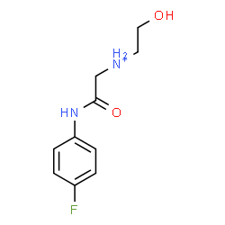 ChemSpider 2D Image | 2-[(4-Fluorophenyl)amino]-N-(2-hydroxyethyl)-2-oxoethanaminium | C10H14FN2O2
