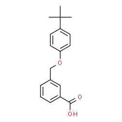 ChemSpider 2D Image | 3-(4-TERT-BUTYLPHENOXYMETHYL)BENZOIC ACID | C18H20O3