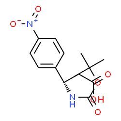 ChemSpider 2D Image | (3S)-3-({[(2-Methyl-2-propanyl)oxy]carbonyl}amino)-3-(4-nitrophenyl)propanoic acid | C14H18N2O6