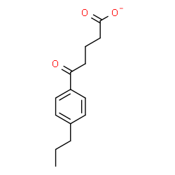ChemSpider 2D Image | 5-Oxo-5-(4-propylphenyl)pentanoate | C14H17O3