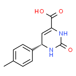 ChemSpider 2D Image | (6S)-6-(4-Methylphenyl)-2-oxo-1,2,3,6-tetrahydro-4-pyrimidinecarboxylic acid | C12H12N2O3