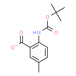 ChemSpider 2D Image | 5-Methyl-2-({[(2-methyl-2-propanyl)oxy]carbonyl}amino)benzoate | C13H16NO4