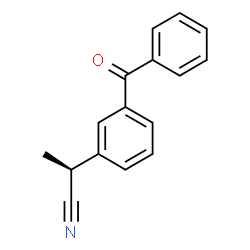 ChemSpider 2D Image | (S)-2-(3-benzoylphenyl)propionitrile | C16H13NO
