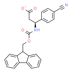 ChemSpider 2D Image | (3S)-3-(4-Cyanophenyl)-3-{[(9H-fluoren-9-ylmethoxy)carbonyl]amino}propanoate | C25H19N2O4