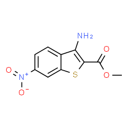 ChemSpider 2D Image | Methyl 3-amino-6-nitro-1-benzothiophene-2-carboxylate | C10H8N2O4S