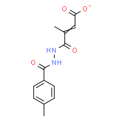 ChemSpider 2D Image | 3-Methyl-4-[2-(4-methylbenzoyl)hydrazino]-4-oxo-2-butenoate | C13H13N2O4