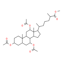 ChemSpider 2D Image | Methyl 3,7,12-triacetoxycholestan-26-oate | C34H54O8