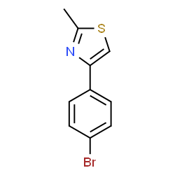 ChemSpider 2D Image | 4-(4-Bromo-phenyl)-2-methyl-thiazole | C10H8BrNS