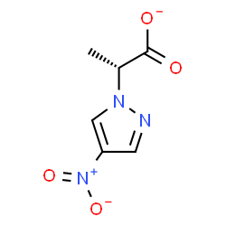 ChemSpider 2D Image | (2S)-2-(4-Nitro-1H-pyrazol-1-yl)propanoate | C6H6N3O4