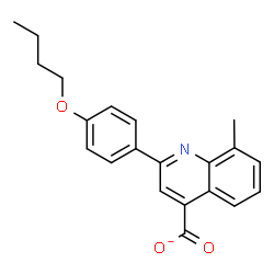 ChemSpider 2D Image | 2-(4-Butoxyphenyl)-8-methyl-4-quinolinecarboxylate | C21H20NO3
