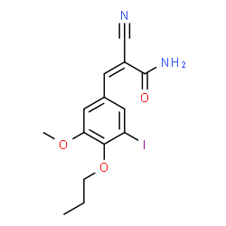 ChemSpider 2D Image | (2Z)-2-Cyano-3-(3-iodo-5-methoxy-4-propoxyphenyl)acrylamide | C14H15IN2O3