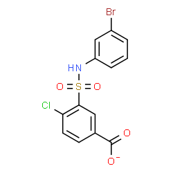ChemSpider 2D Image | 3-[(3-Bromophenyl)sulfamoyl]-4-chlorobenzoate | C13H8BrClNO4S