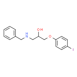 ChemSpider 2D Image | 1-(Benzylamino)-3-(4-iodophenoxy)-2-propanol | C16H18INO2