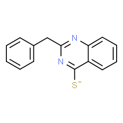 ChemSpider 2D Image | 2-Benzyl-4-quinazolinethiolate | C15H11N2S
