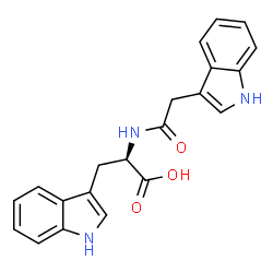 ChemSpider 2D Image | N-(1H-Indol-3-ylacetyl)-D-tryptophan | C21H19N3O3