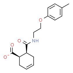 ChemSpider 2D Image | (1R,6S)-6-{[2-(4-Methylphenoxy)ethyl]carbamoyl}-3-cyclohexene-1-carboxylate | C17H20NO4