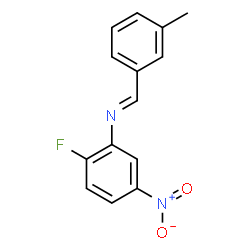 ChemSpider 2D Image | 2-fluoro-N-[(E)-(3-methylphenyl)methylidene]-5-nitroaniline | C14H11FN2O2