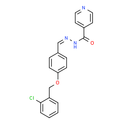 ChemSpider 2D Image | N'-[(Z)-{4-[(2-Chlorobenzyl)oxy]phenyl}methylene]isonicotinohydrazide | C20H16ClN3O2