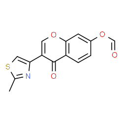 ChemSpider 2D Image | 3-(2-Methyl-1,3-thiazol-4-yl)-4-oxo-4H-chromen-7-yl formate | C14H9NO4S