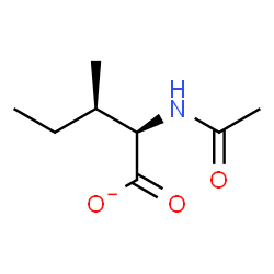 ChemSpider 2D Image | (2R,3R)-2-Acetamido-3-methylpentanoate | C8H14NO3