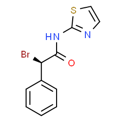 ChemSpider 2D Image | (2R)-2-Bromo-2-phenyl-N-(1,3-thiazol-2-yl)acetamide | C11H9BrN2OS