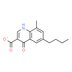 ChemSpider 2D Image | 6-Butyl-8-methyl-4-oxo-1,4-dihydro-3-quinolinecarboxylate | C15H16NO3