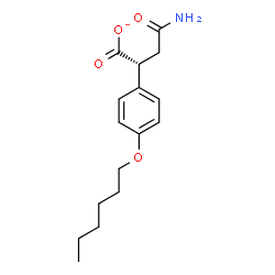 ChemSpider 2D Image | (2R)-4-Amino-2-[4-(hexyloxy)phenyl]-4-oxobutanoate | C16H22NO4