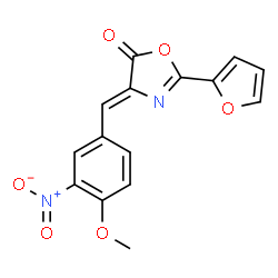 ChemSpider 2D Image | (4Z)-2-(2-Furyl)-4-(4-methoxy-3-nitrobenzylidene)-1,3-oxazol-5(4H)-one | C15H10N2O6