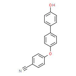 ChemSpider 2D Image | 4-[(4'-Hydroxy-4-biphenylyl)oxy]benzonitrile | C19H13NO2