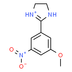 ChemSpider 2D Image | 2-(3-Methoxy-5-nitrophenyl)-4,5-dihydro-1H-imidazol-3-ium | C10H12N3O3