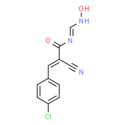 ChemSpider 2D Image | (2E)-3-(4-Chlorophenyl)-2-cyano-N-[(E)-(hydroxyamino)methylene]acrylamide | C11H8ClN3O2