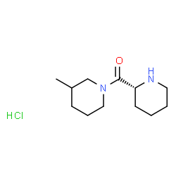 ChemSpider 2D Image | (3-Methyl-1-piperidinyl)[(2R)-2-piperidinyl]methanone hydrochloride (1:1) | C12H23ClN2O
