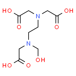 ChemSpider 2D Image | N-{2-[Bis(carboxymethyl)amino]ethyl}-N-(hydroxymethyl)glycine | C9H16N2O7