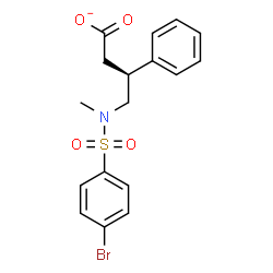 ChemSpider 2D Image | (3S)-4-{[(4-Bromophenyl)sulfonyl](methyl)amino}-3-phenylbutanoate | C17H17BrNO4S