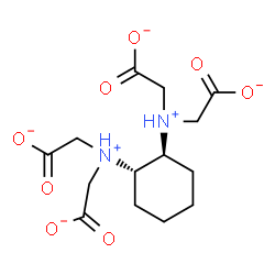 ChemSpider 2D Image | 2,2',2'',2'''-[(1S,2S)-1,2-Cyclohexanediyldiammonio]tetraacetate | C14H20N2O8
