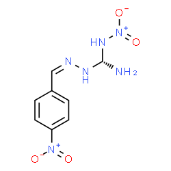 ChemSpider 2D Image | (R)-N-Nitro-1-[(2Z)-2-(4-nitrobenzylidene)hydrazino]methanediamine | C8H10N6O4