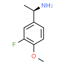 ChemSpider 2D Image | (1R)-1-(3-Fluoro-4-methoxyphenyl)ethanamine | C9H12FNO