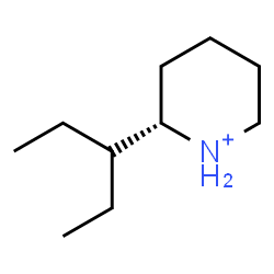ChemSpider 2D Image | (2S)-2-(3-Pentanyl)piperidinium | C10H22N