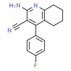 ChemSpider 2D Image | 2-Amino-4-(4-fluorophenyl)-5,6,7,8-tetrahydro-3-quinolinecarbonitrile | C16H14FN3