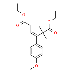 ChemSpider 2D Image | Diethyl (3Z)-3-(4-methoxyphenyl)-2,2-dimethyl-3-hexenedioate | C19H26O5