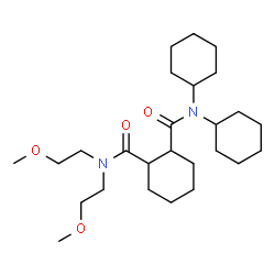 ChemSpider 2D Image | N,N-Dicyclohexyl-N',N'-bis(2-methoxyethyl)-1,2-cyclohexanedicarboxamide | C26H46N2O4