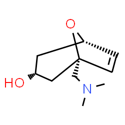ChemSpider 2D Image | (1R,3R,5S)-1-[(Dimethylamino)methyl]-8-oxabicyclo[3.2.1]oct-6-en-3-ol | C10H17NO2