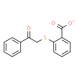 ChemSpider 2D Image | 2-[(2-Oxo-2-phenylethyl)sulfanyl]benzoate | C15H11O3S