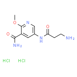 ChemSpider 2D Image | 5-(beta-Alanylamino)-2-methoxynicotinamide dihydrochloride | C10H16Cl2N4O3