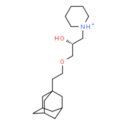 ChemSpider 2D Image | 1-{(2R)-3-[2-(Adamantan-1-yl)ethoxy]-2-hydroxypropyl}piperidinium | C20H36NO2