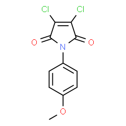 ChemSpider 2D Image | 3,4-Dichloro-1-(4-methoxy-phenyl)-pyrrole-2,5-dione | C11H7Cl2NO3